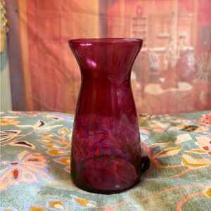 3/$10 Cranberry Glass Bud Vase